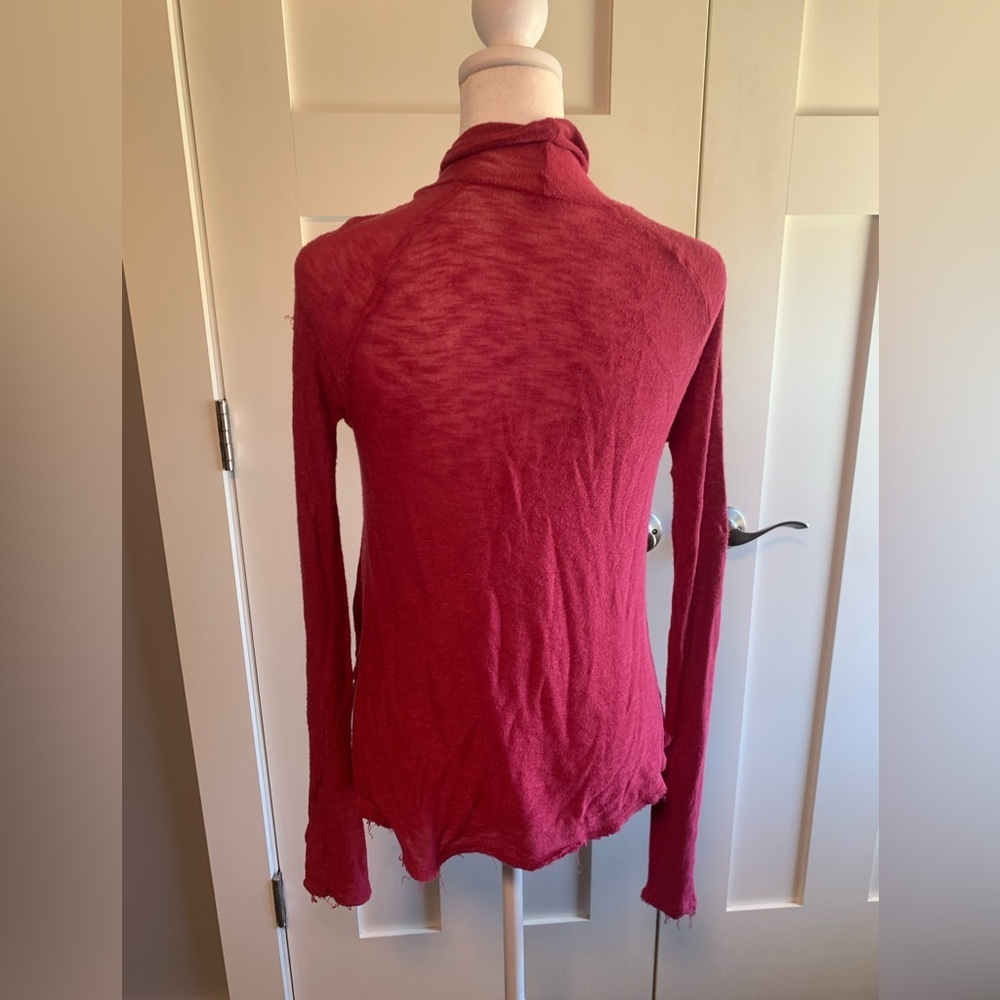 Free People Pink Long Sleeve Layering Shirt Size Small - Picture 4 of 11